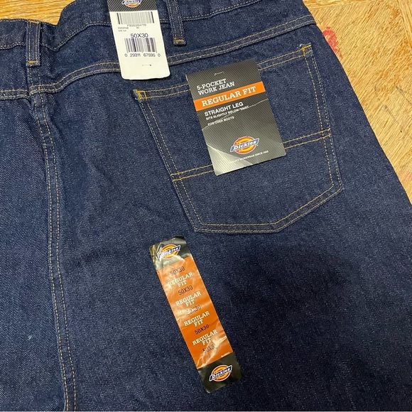 NWT Mens Dickies 5 Pocket Work Jeans 50 x 30 Regular Fit Straigh Leg Jeans NWT - Picture 3 of 8